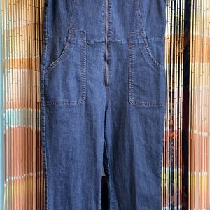 ModCloth Dark Blue Denim Jumpsuit